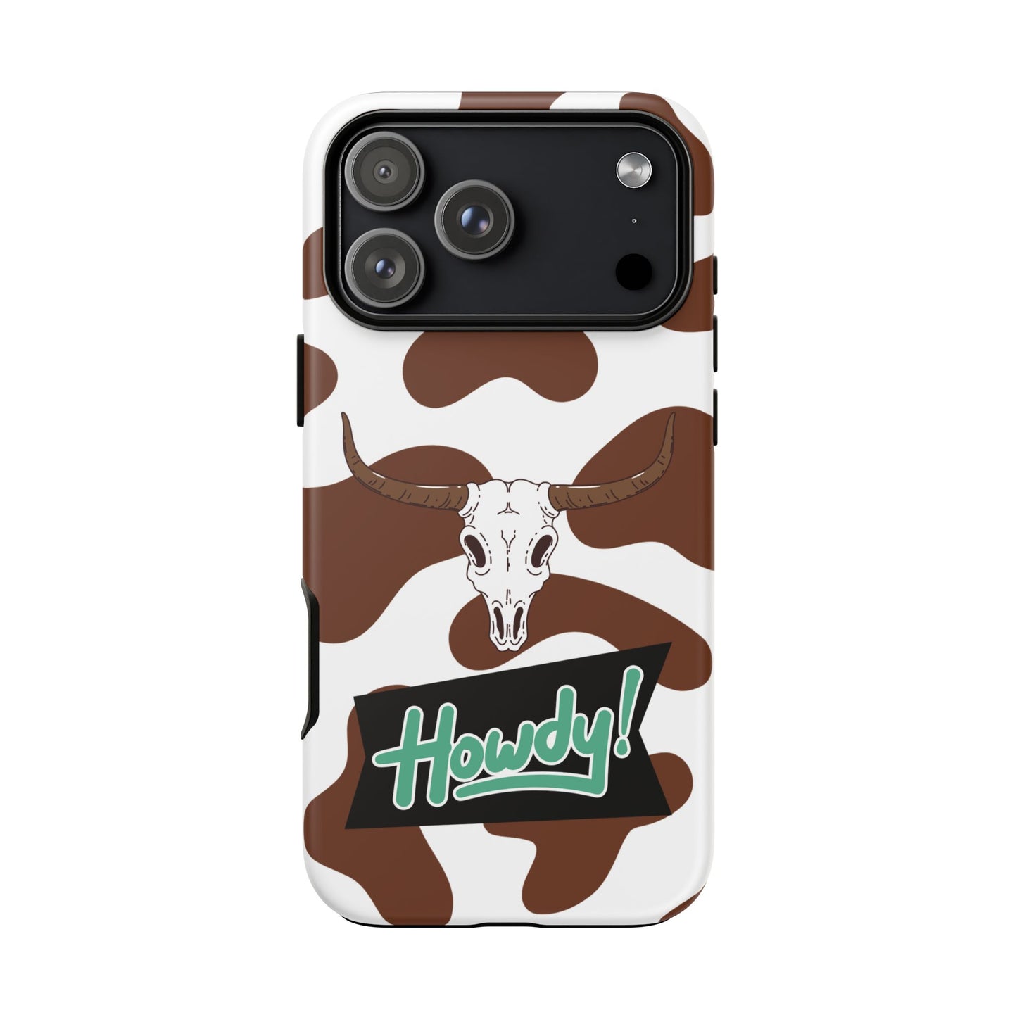 'Howdy Cowhide Skull' - iPhone Case