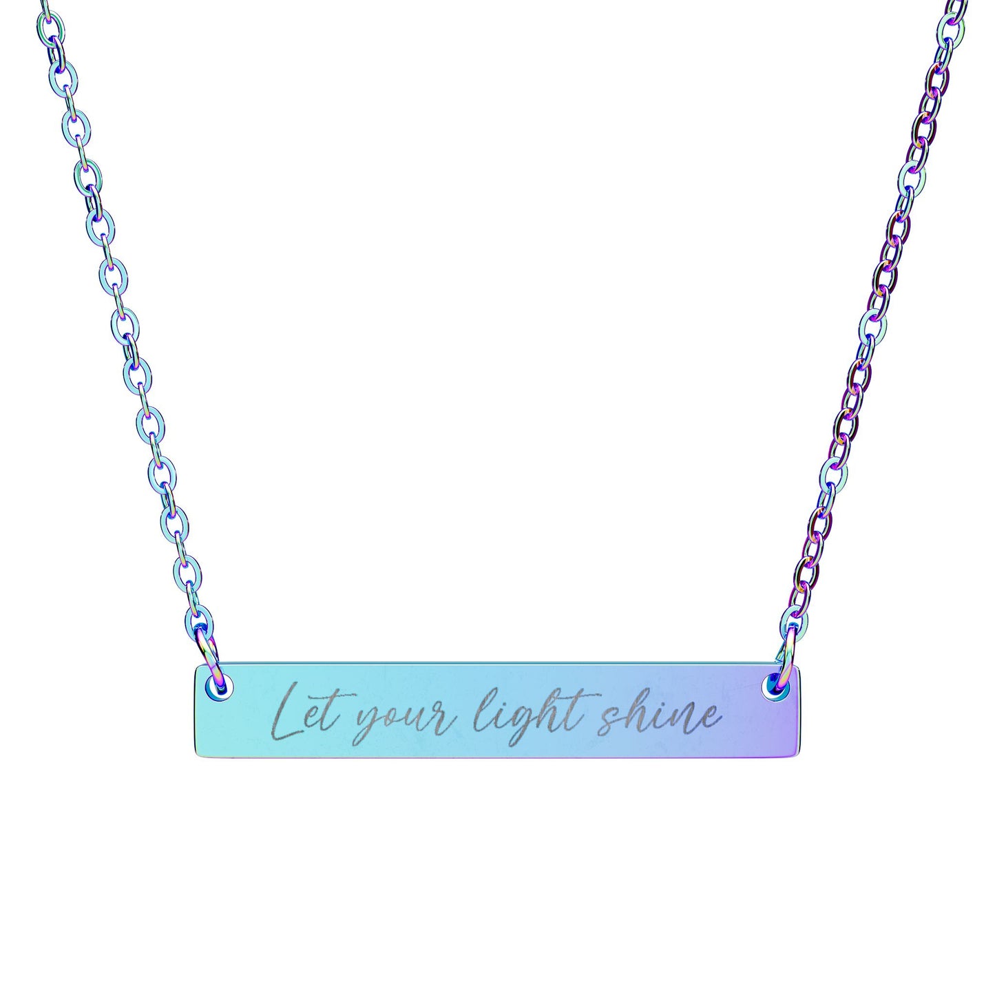 'Let Your Light Shine' - Engraved Necklace