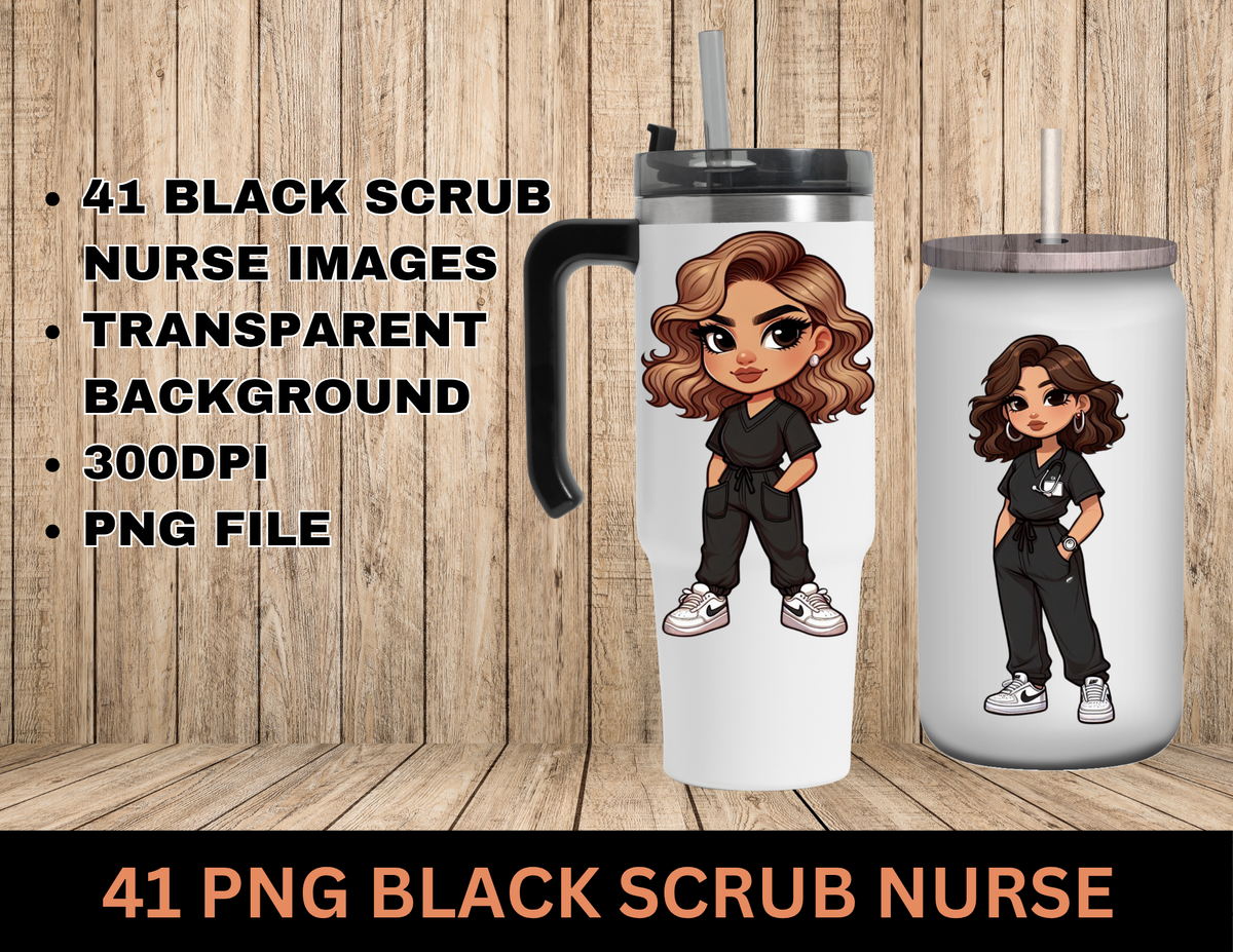 Black Scrub Nurse