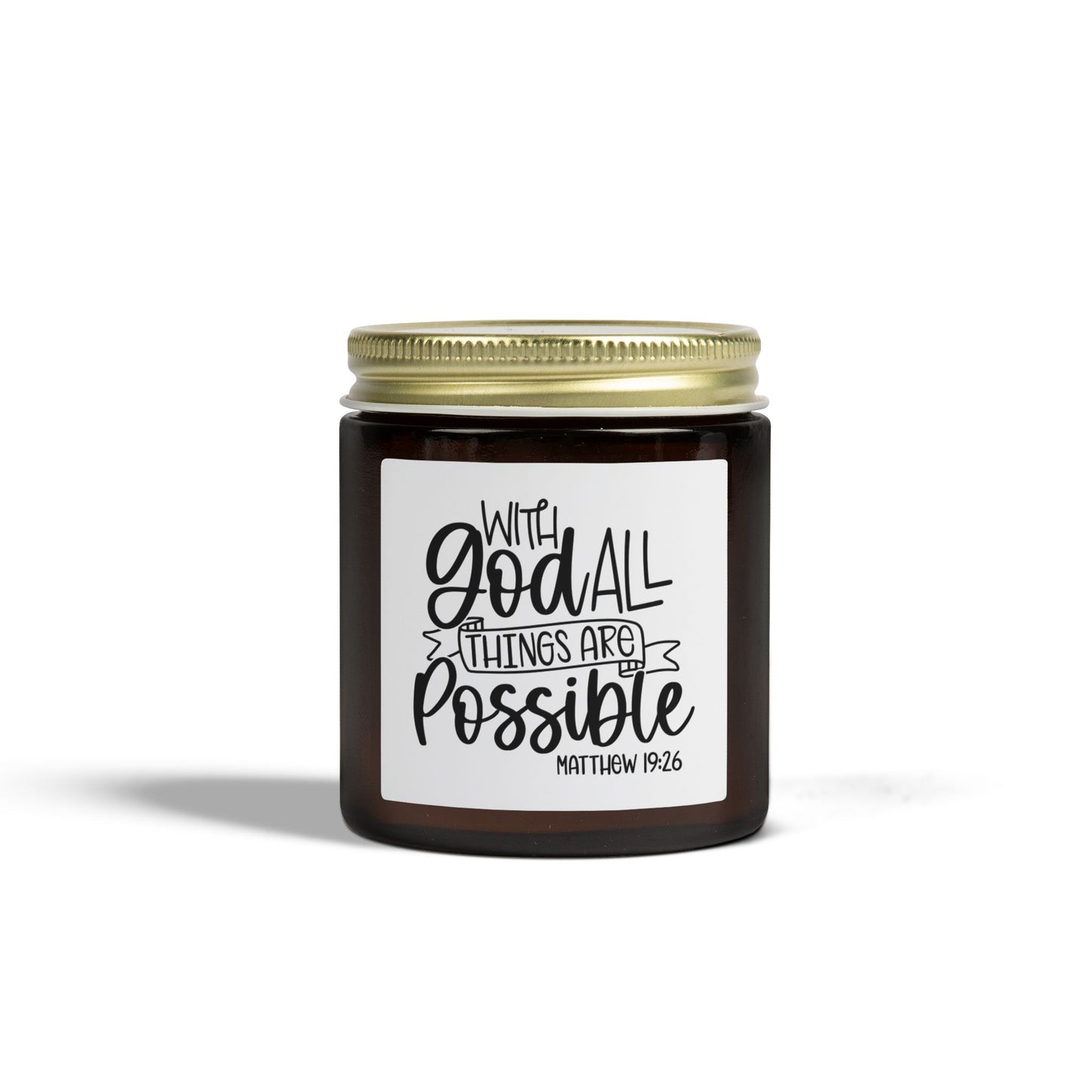 'With God All Things Are Possible' - Scented Candle
