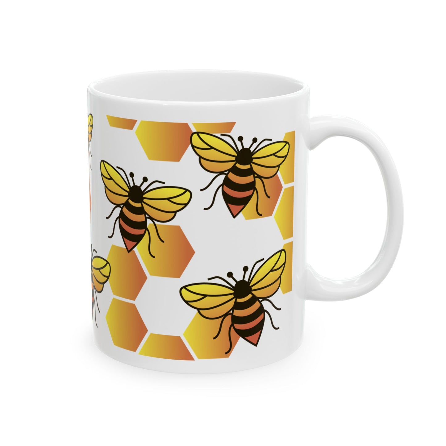 'Bee & Honeycomb' - Ceramic Mug