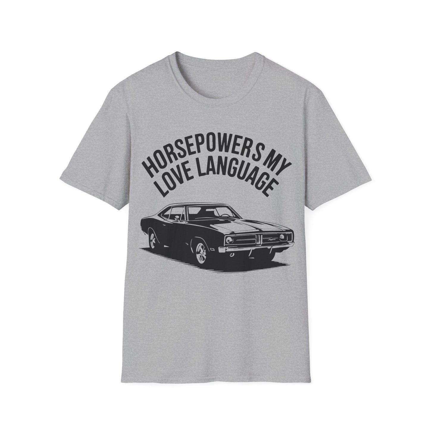 'Horsepowers My Love Language' -Muscle Car T-shirt