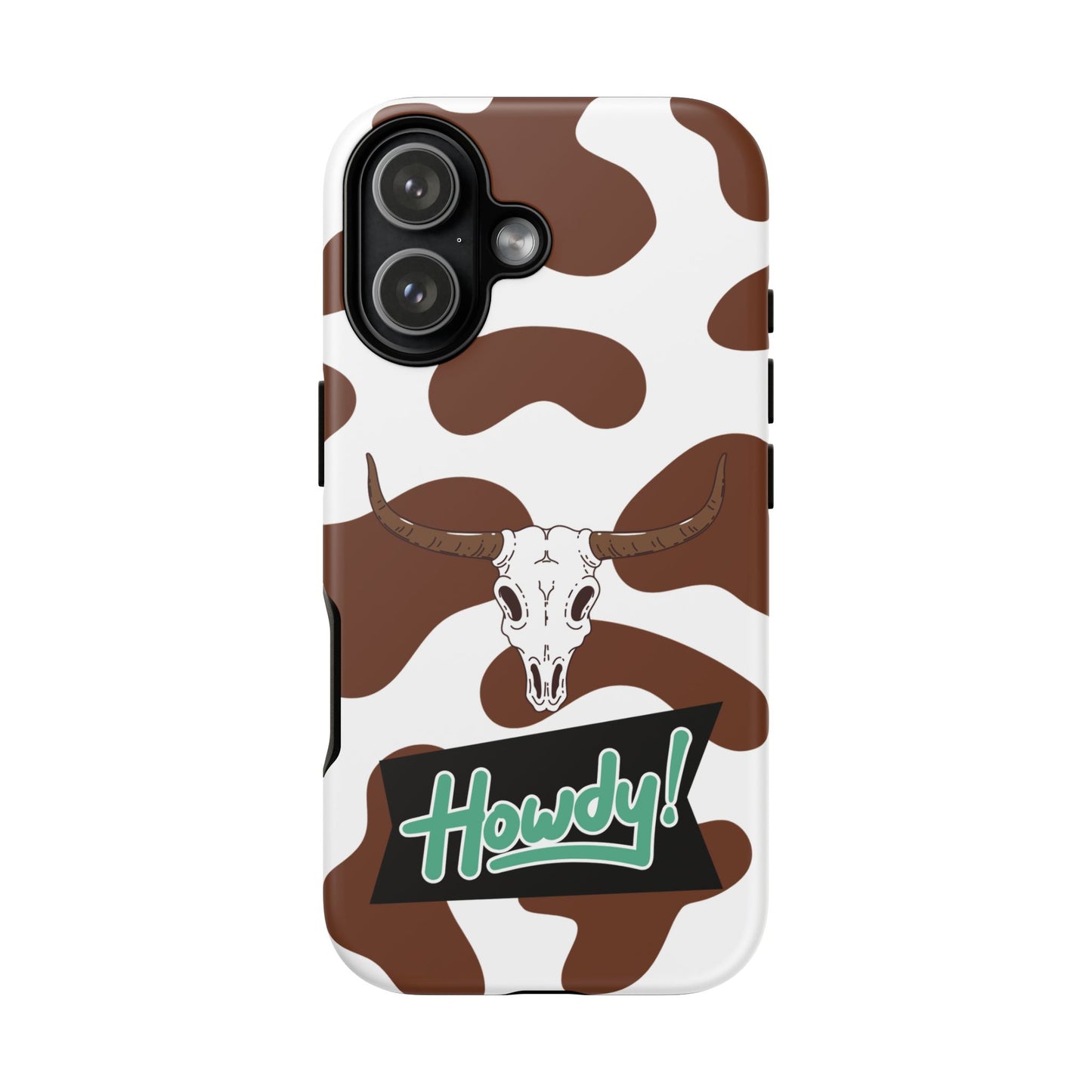 'Howdy Cowhide Skull' - iPhone Case