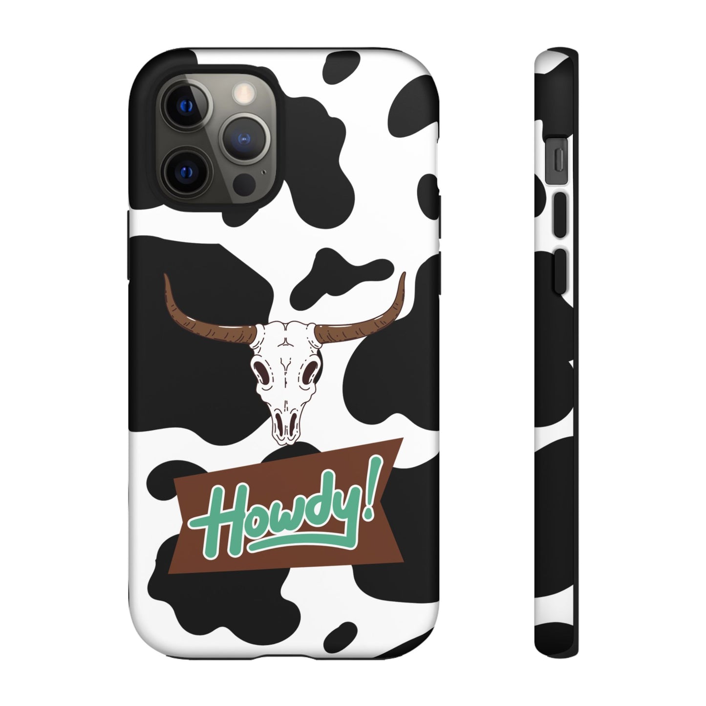 'Howdy Cowhide Skull' - iPhone Case