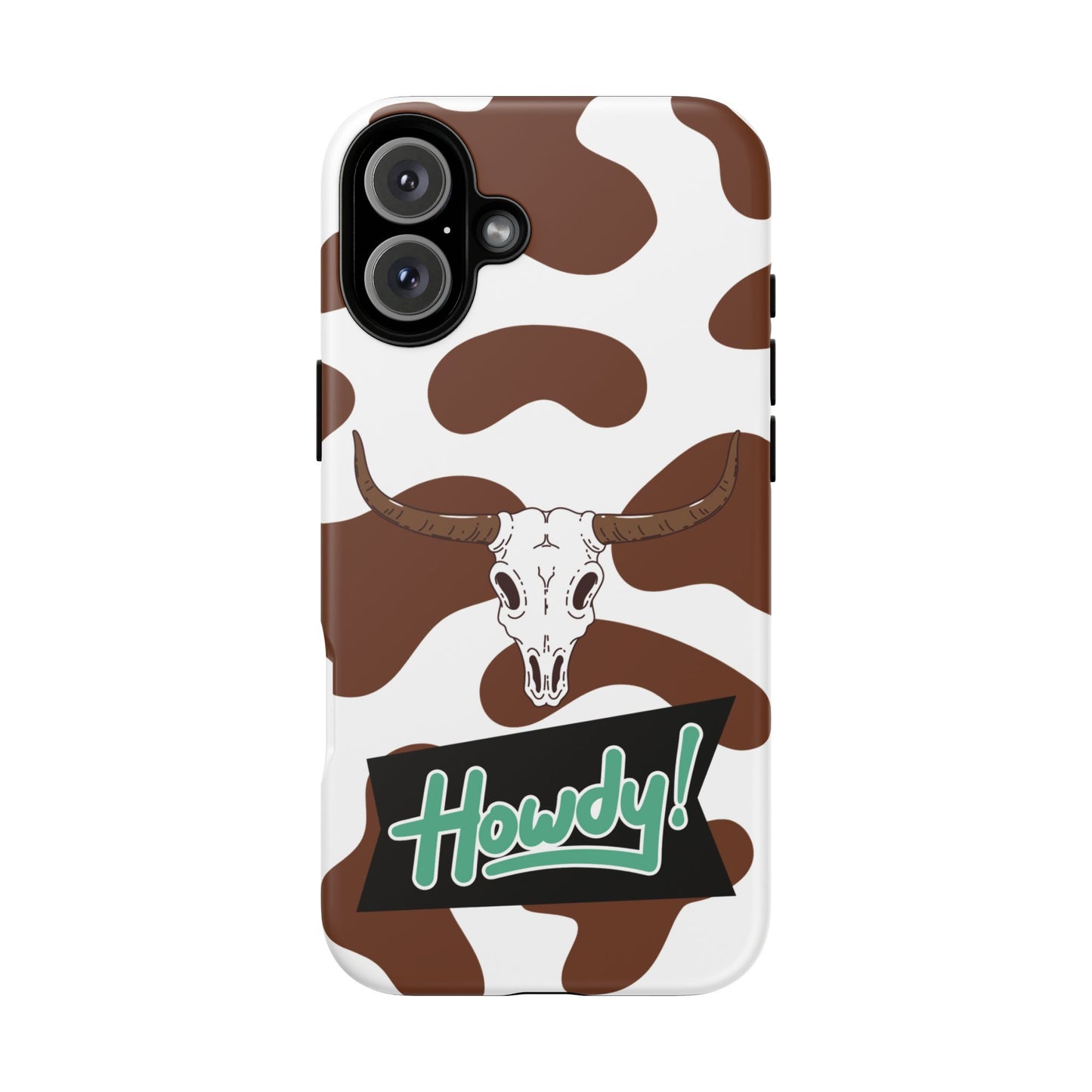 'Howdy Cowhide Skull' - iPhone Case