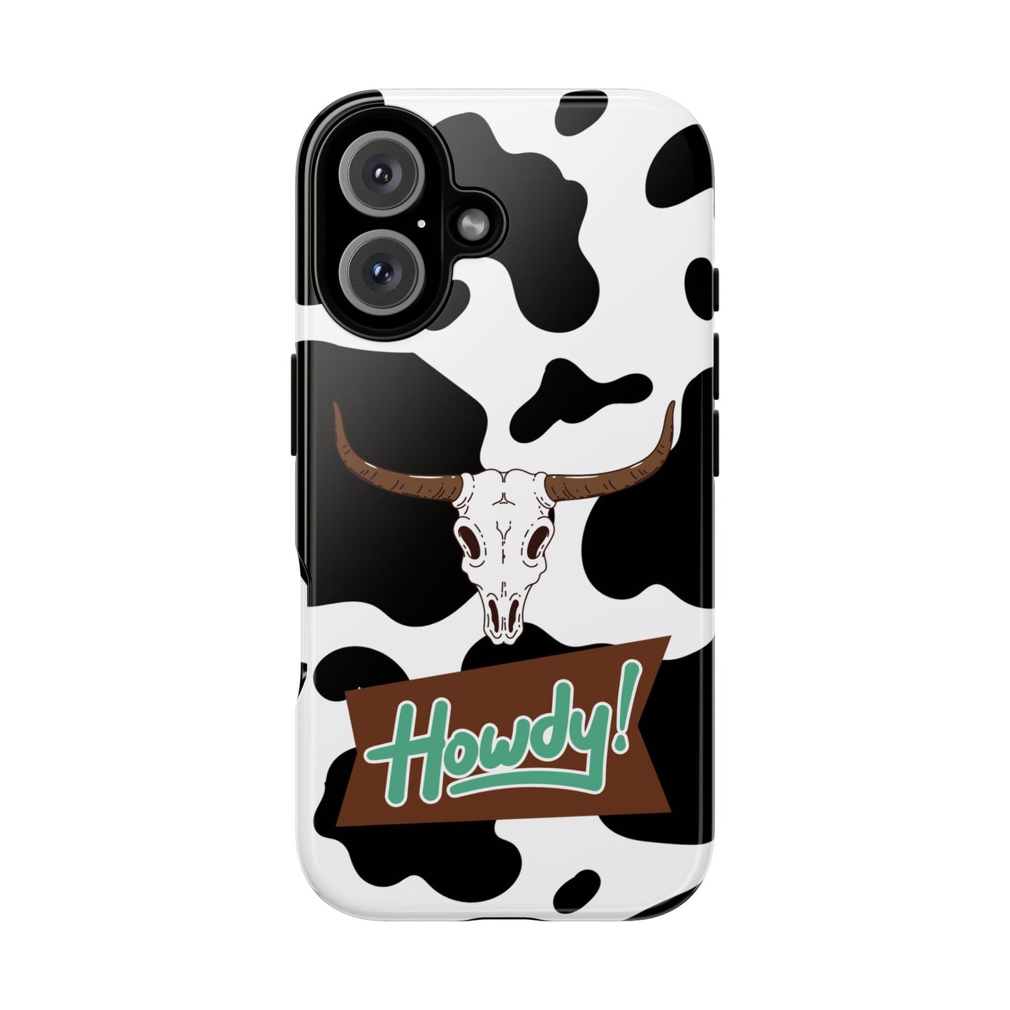 'Howdy Cowhide Skull' - iPhone Case