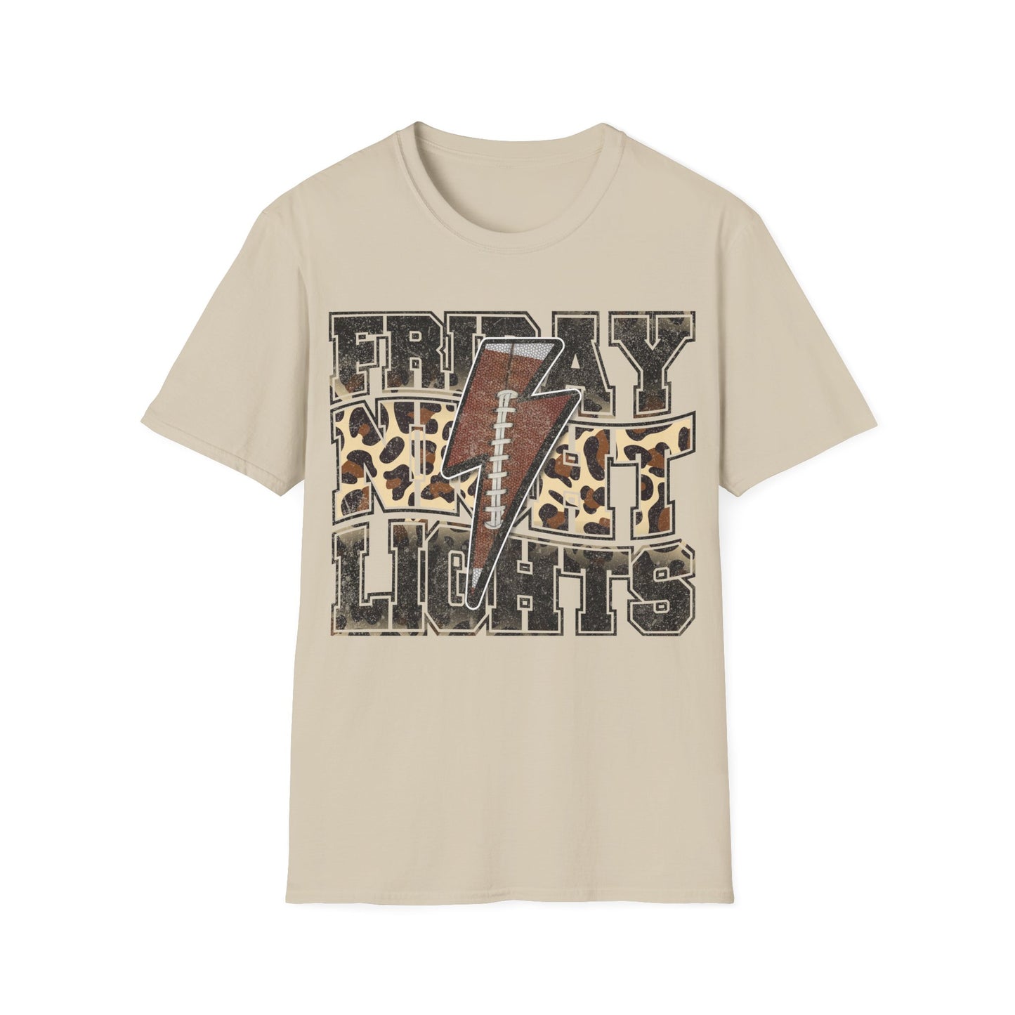'Friday Night Lights' - Leopard Print Football Game Day Tshirt