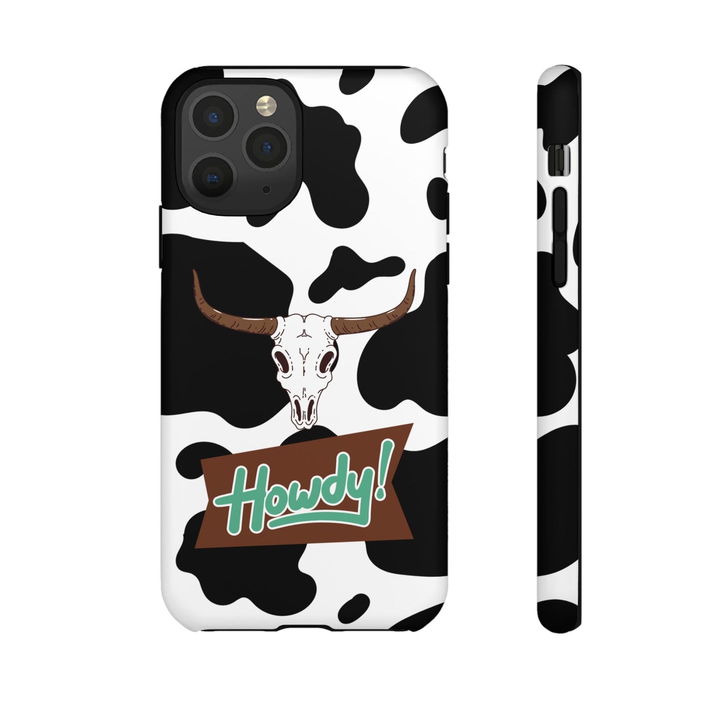 'Howdy Cowhide Skull' - iPhone Case