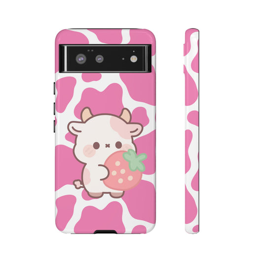 'Kawaii Pink Cow'- Google Pixel Phone Case