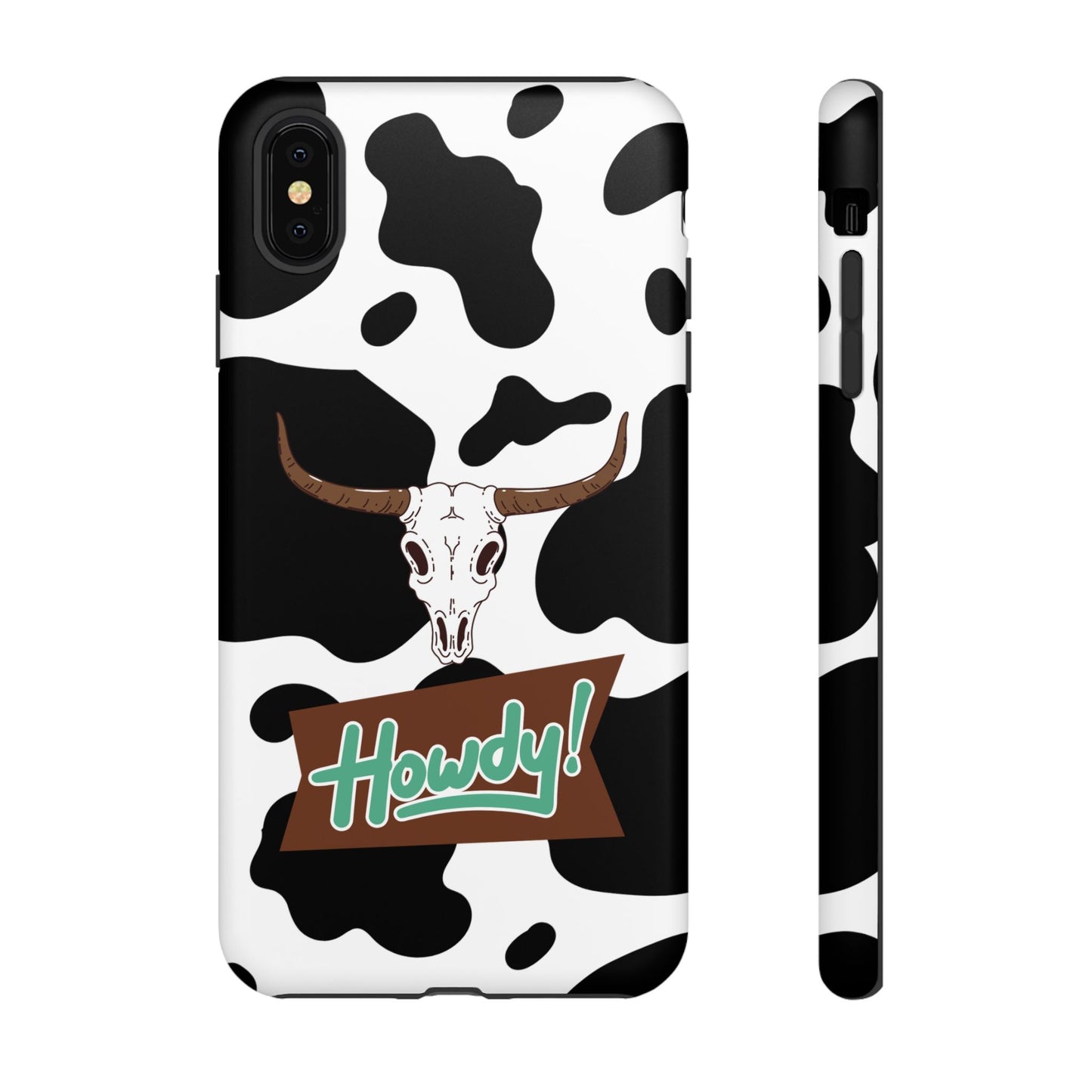 'Howdy Cowhide Skull' - iPhone Case