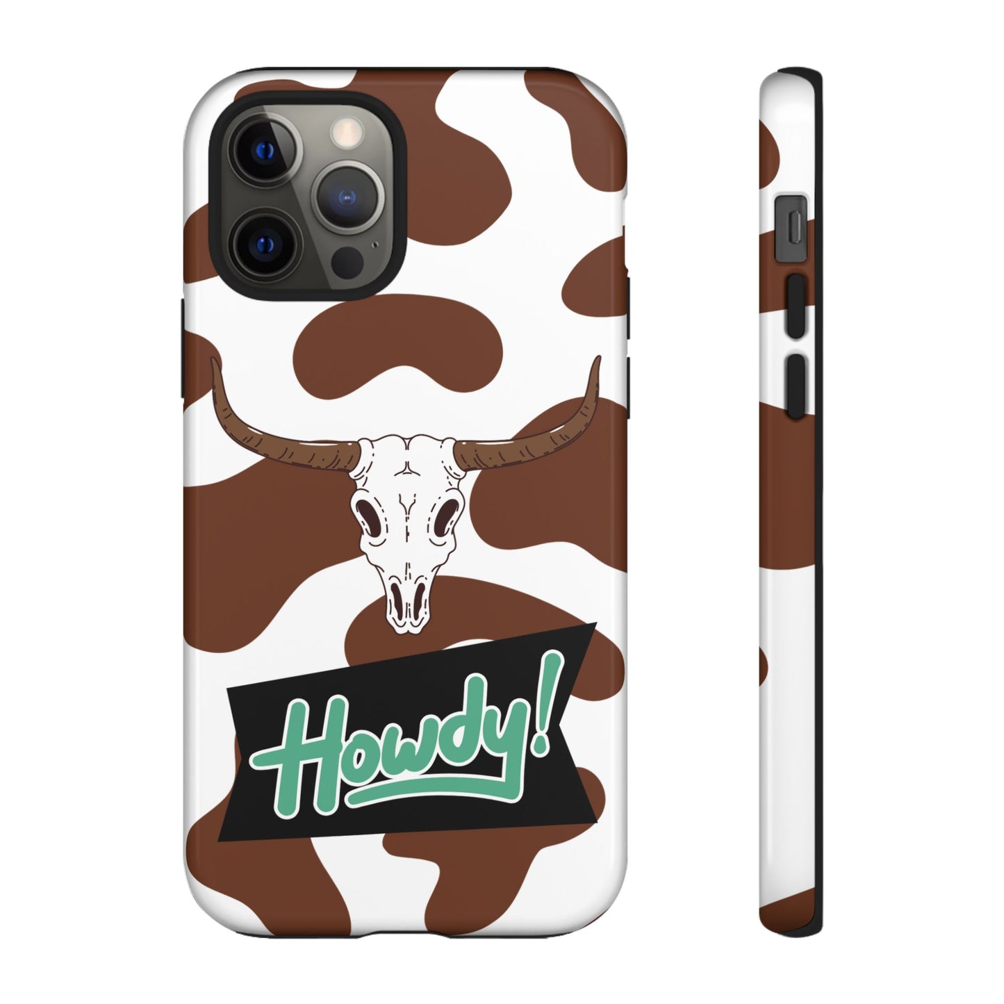 'Howdy Cowhide Skull' - iPhone Case