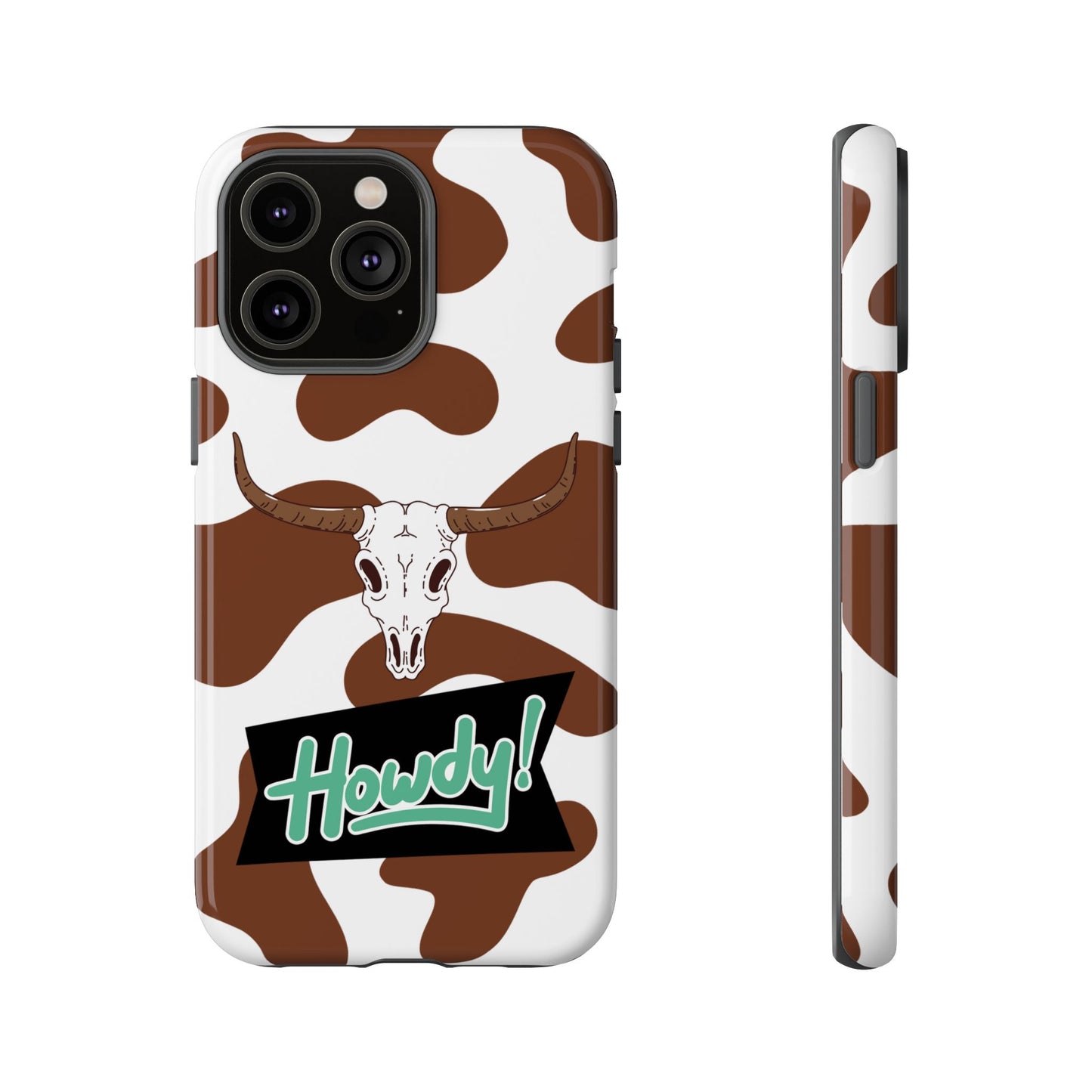 'Howdy Cowhide Skull' - iPhone Case