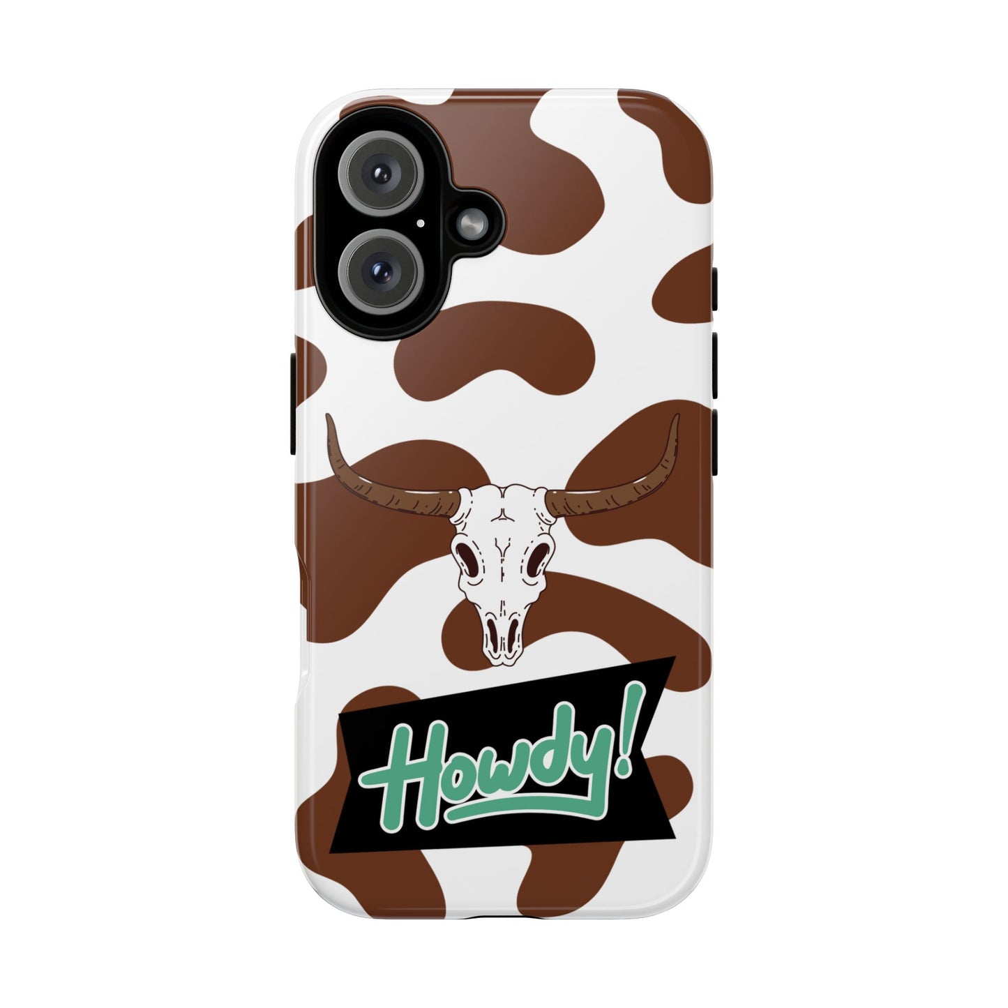 'Howdy Cowhide Skull' - iPhone Case