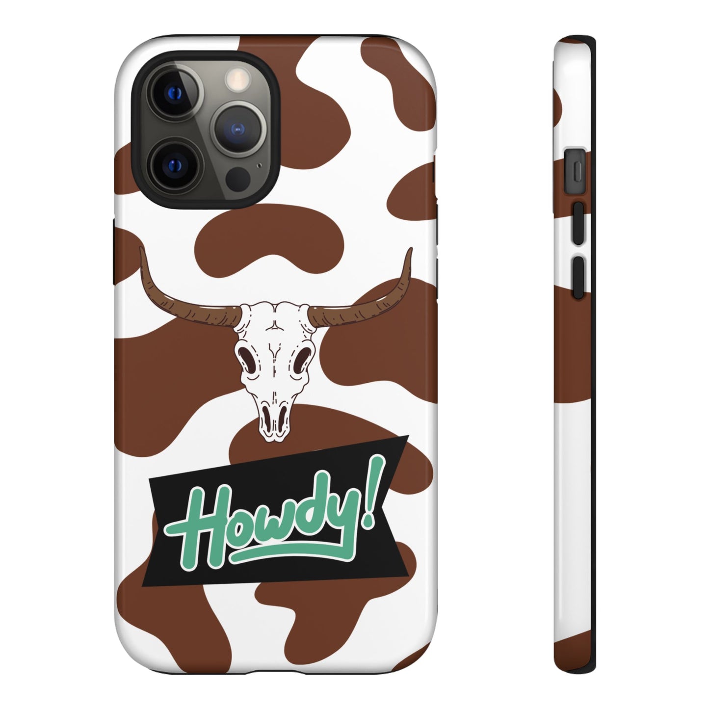 'Howdy Cowhide Skull' - iPhone Case