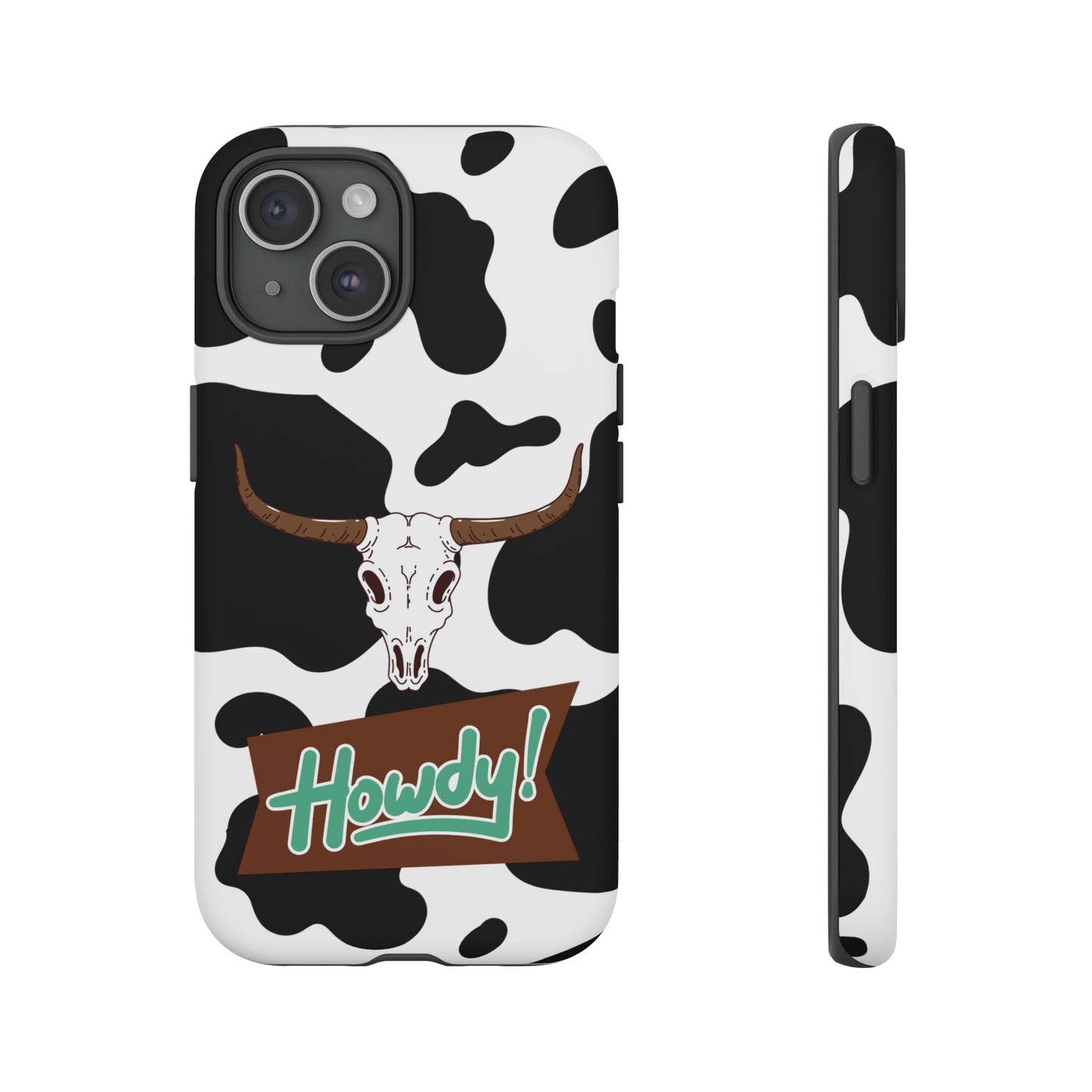 'Howdy Cowhide Skull' - iPhone Case