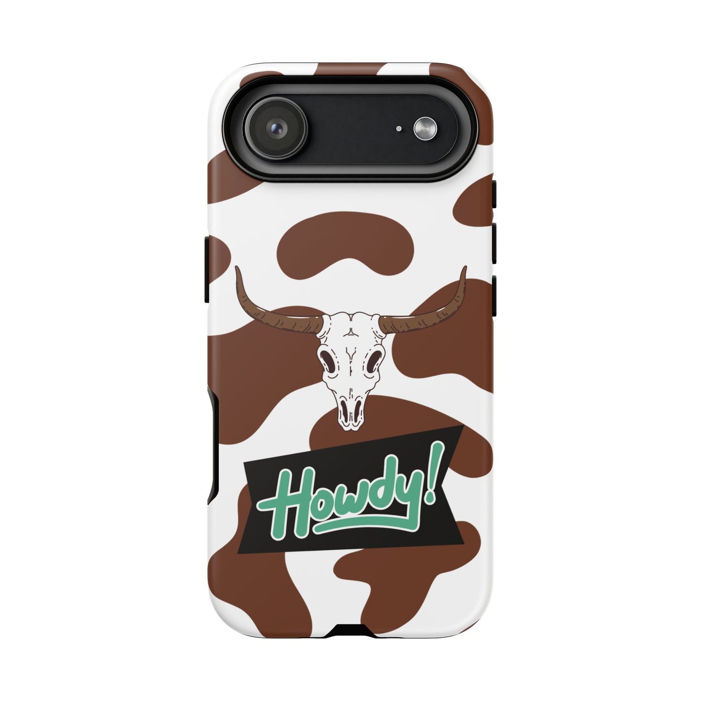 'Howdy Cowhide Skull' - iPhone Case