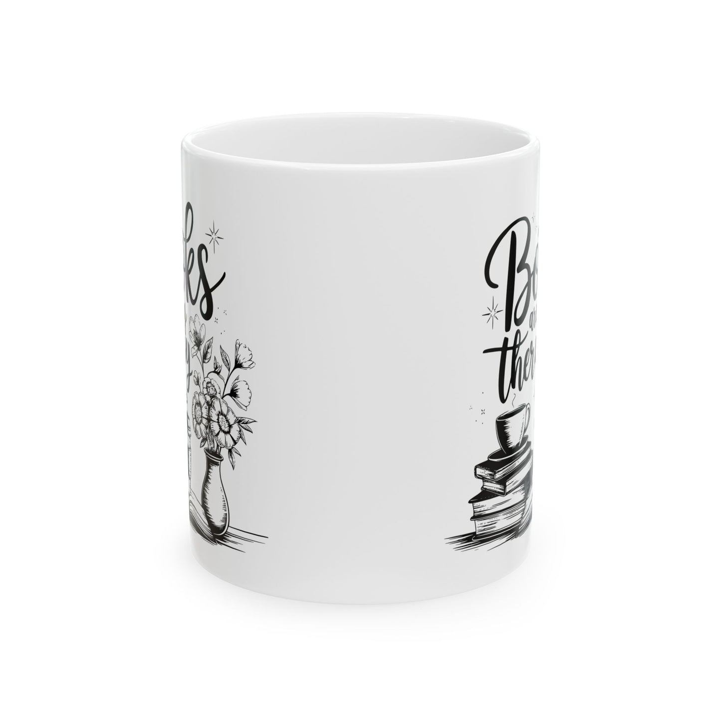'Books are my therapy' - Ceramic Mug