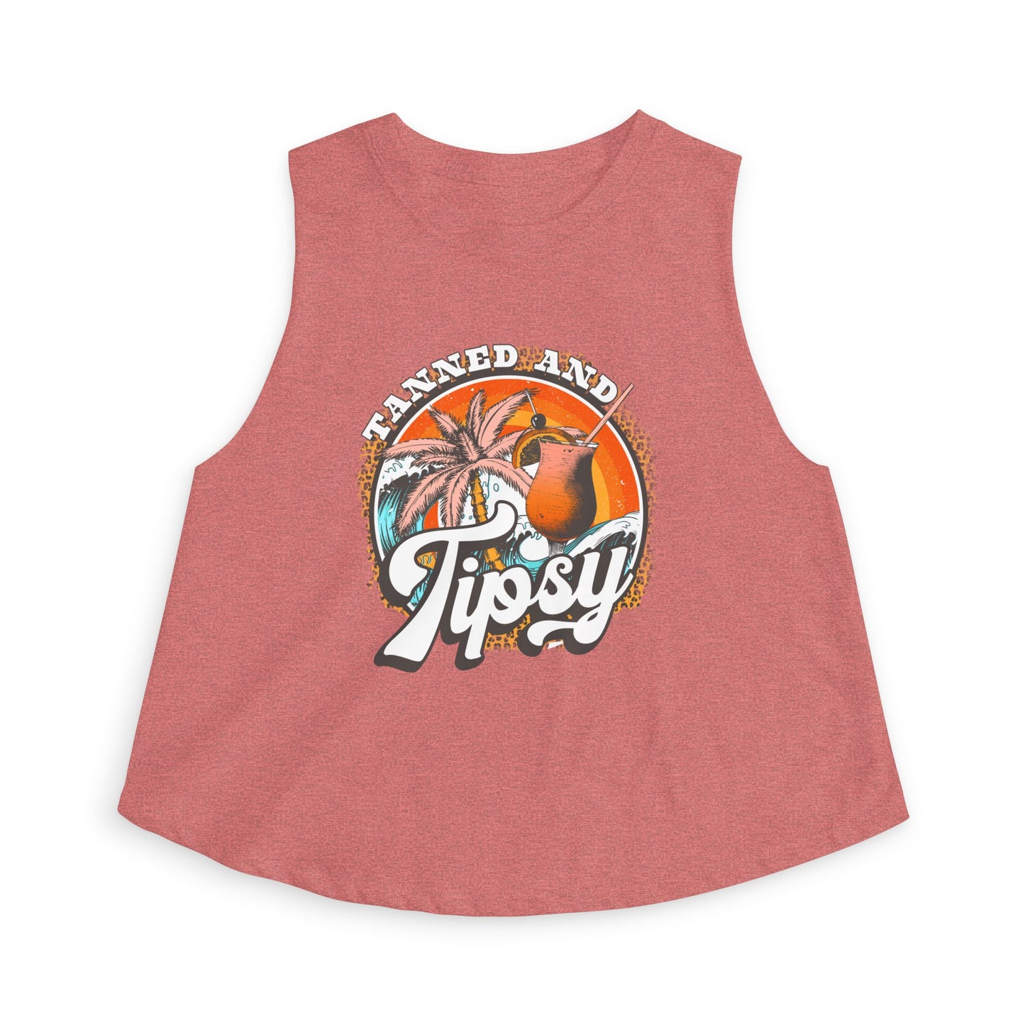 Tipsy Tropical Crop Top — Women's Retro Palm Beach Tank