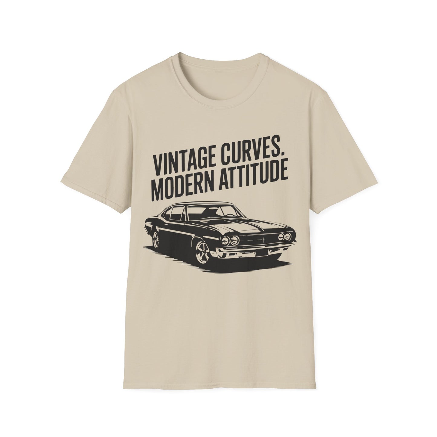 'Vintage Curves. Modern Attitude' - Muscle Car T-shirt