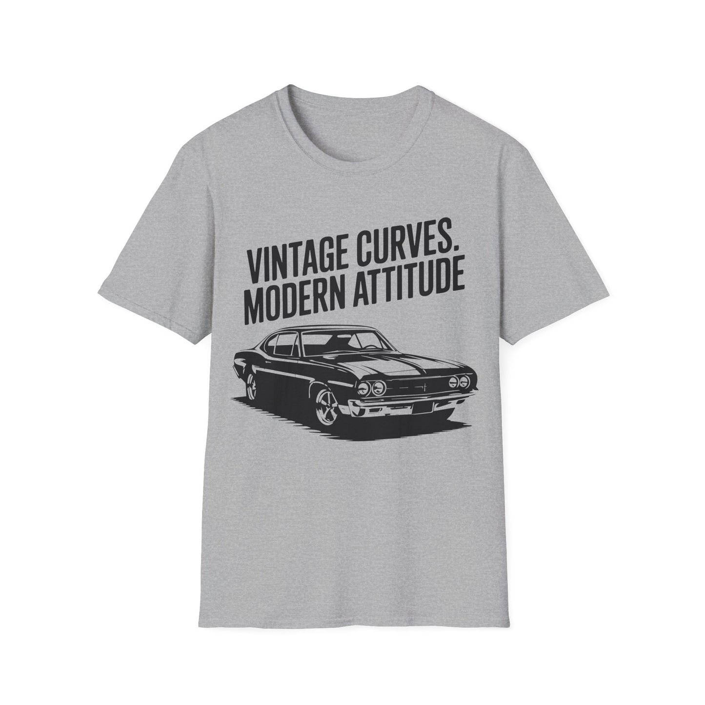 'Vintage Curves. Modern Attitude' - Muscle Car T-shirt