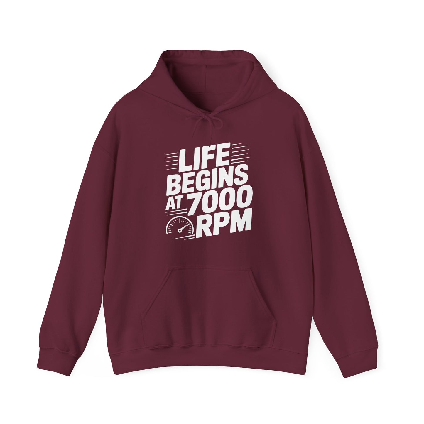 'Life Begins at 7000 RPM' - Muscle Car Hoodie