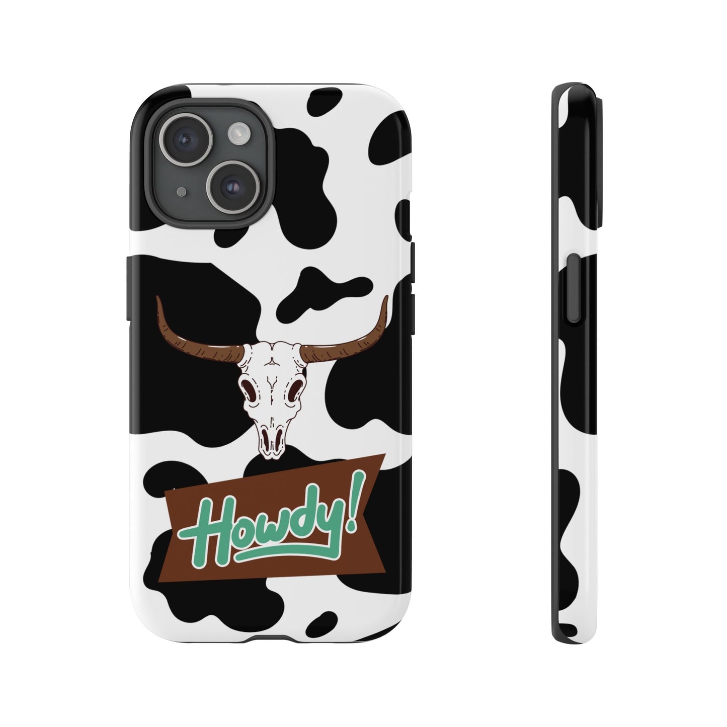 'Howdy Cowhide Skull' - iPhone Case