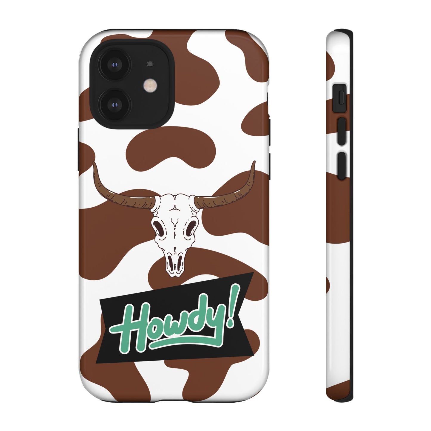 'Howdy Cowhide Skull' - iPhone Case