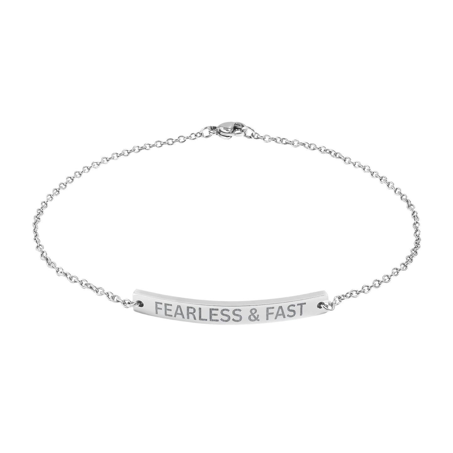 'Fearless & Fast' - Engraved Anklet