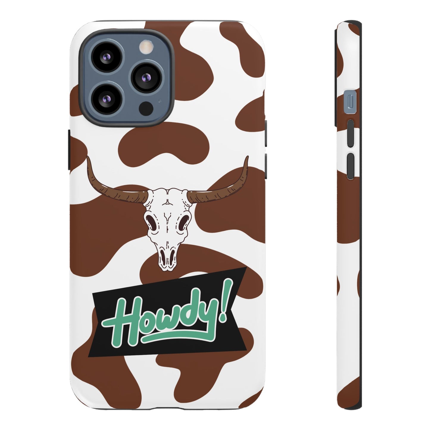 'Howdy Cowhide Skull' - iPhone Case