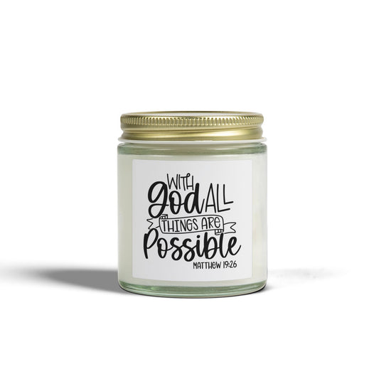 'With God All Things Are Possible' - Scented Candle