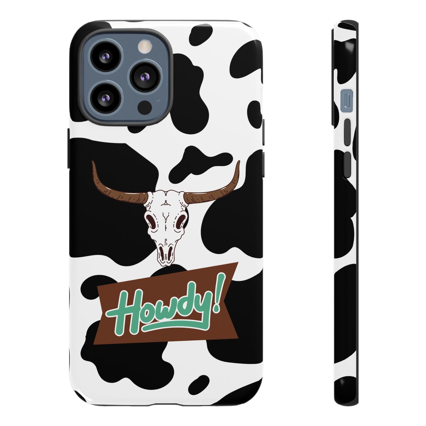 'Howdy Cowhide Skull' - iPhone Case