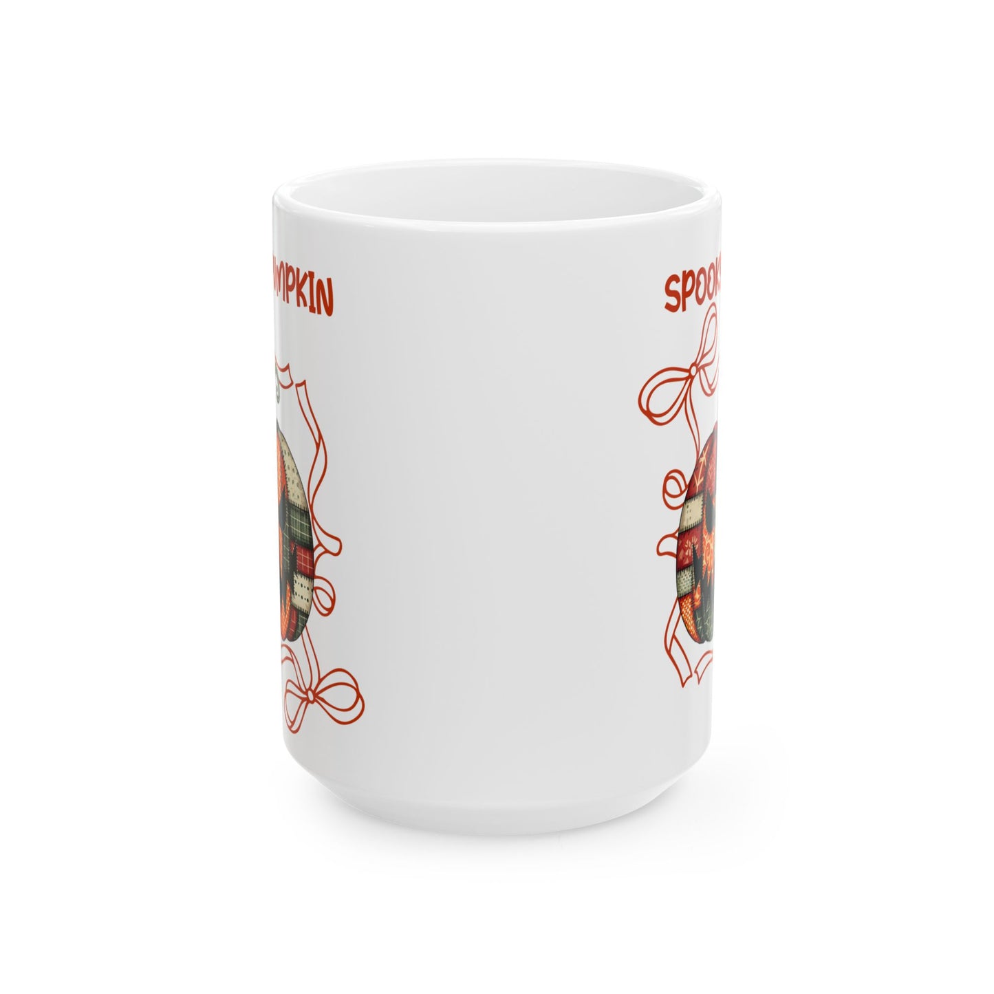 'Spooky Pumpkin Plaid' - Ceramic Mug
