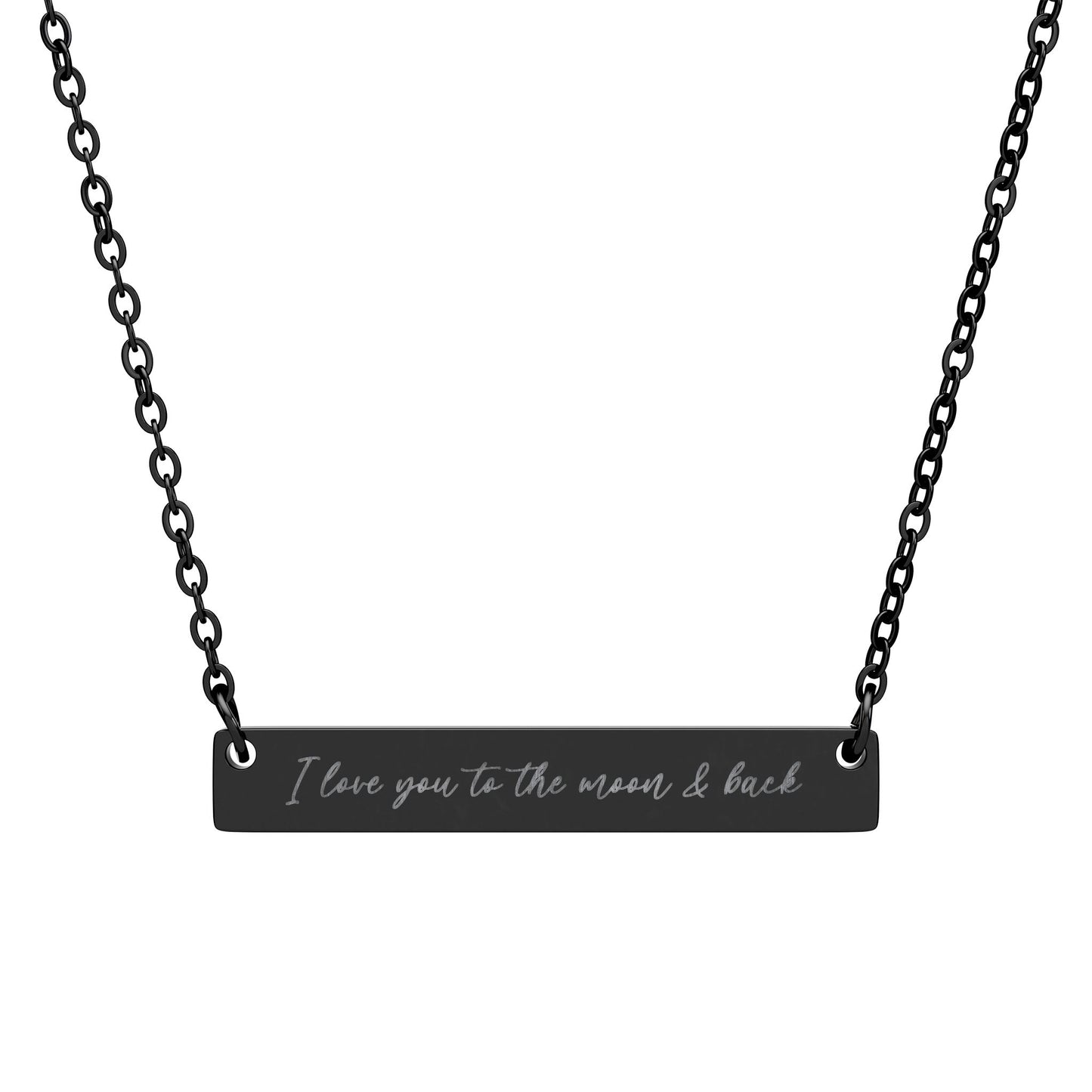 'I Love You to the Moon' - Engraved Necklace