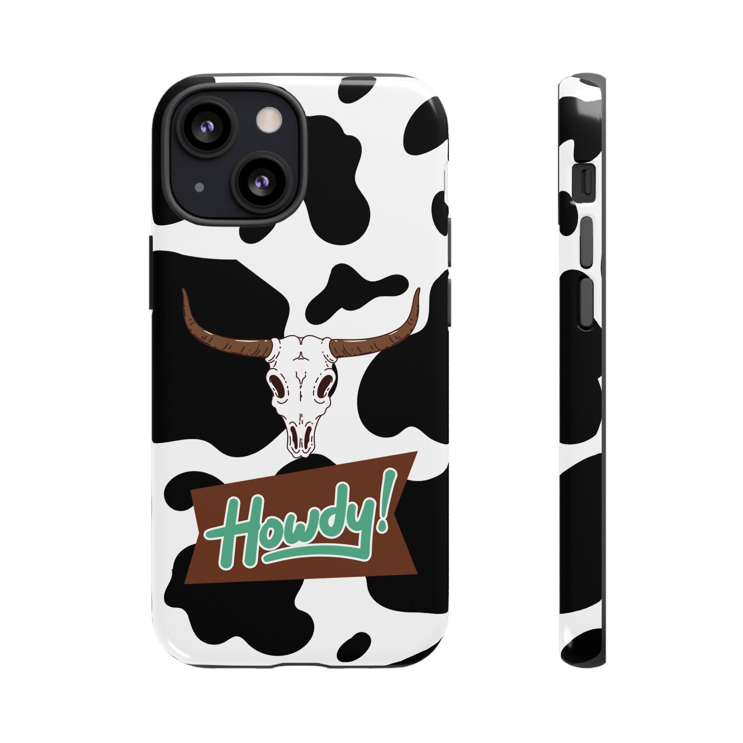 'Howdy Cowhide Skull' - iPhone Case
