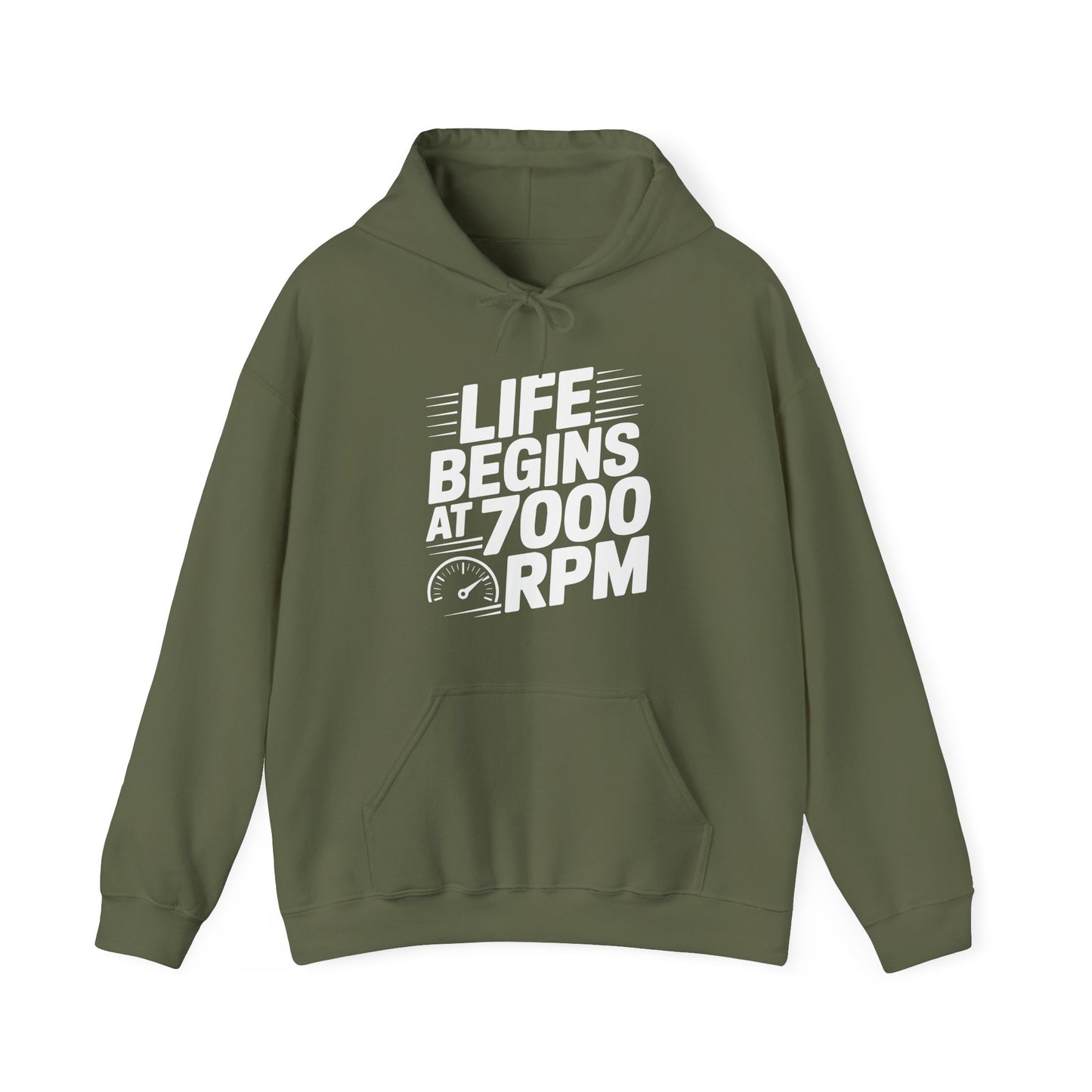 'Life Begins at 7000 RPM' - Muscle Car Hoodie