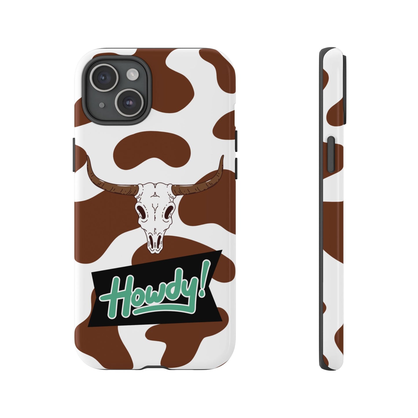 'Howdy Cowhide Skull' - iPhone Case