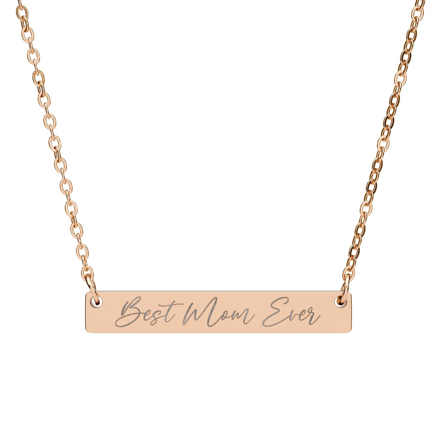 'Best Mom Ever' - Engraved Necklace