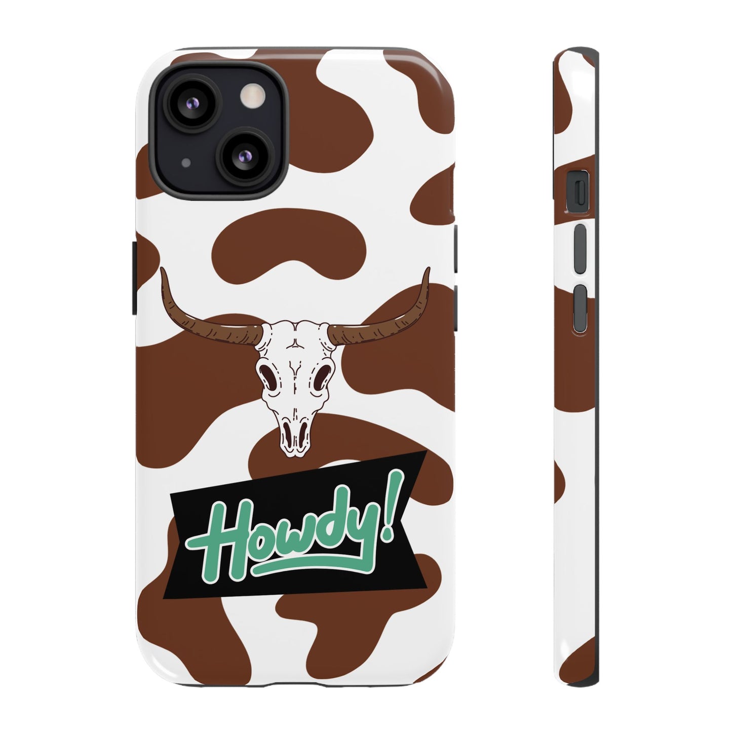 'Howdy Cowhide Skull' - iPhone Case