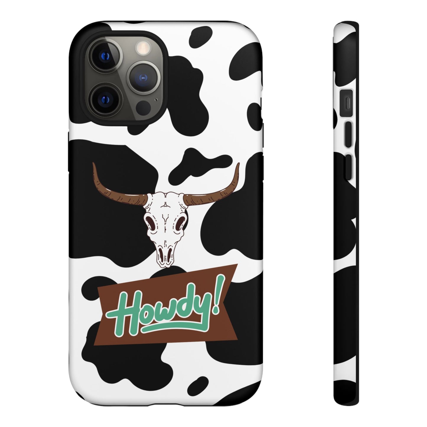'Howdy Cowhide Skull' - iPhone Case