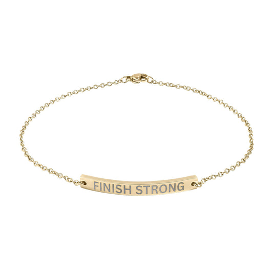 'Finish Strong' - Engraved Anklet