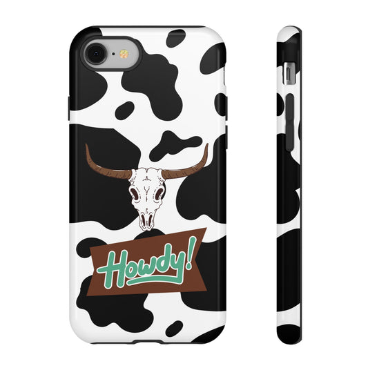 'Howdy Cowhide Skull' - iPhone Case