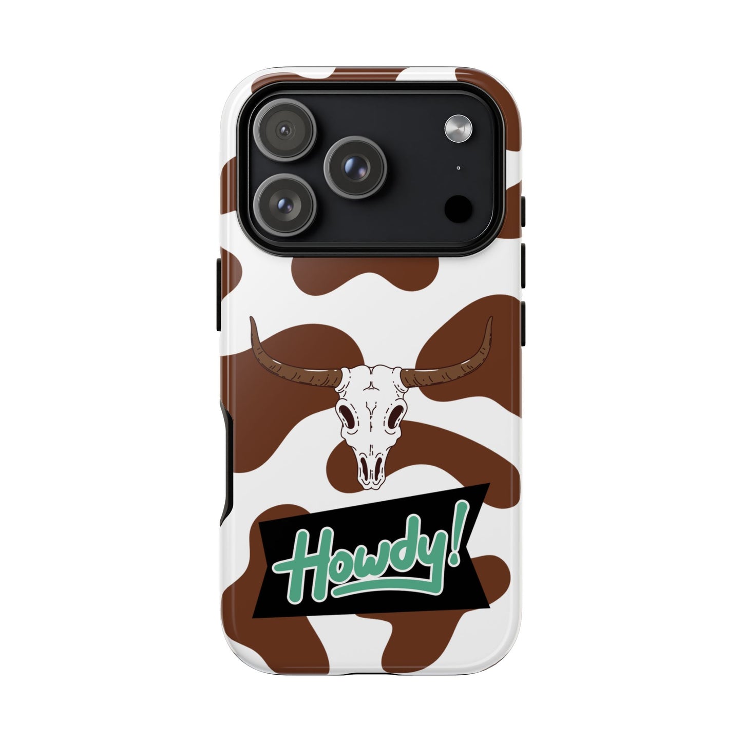 'Howdy Cowhide Skull' - iPhone Case