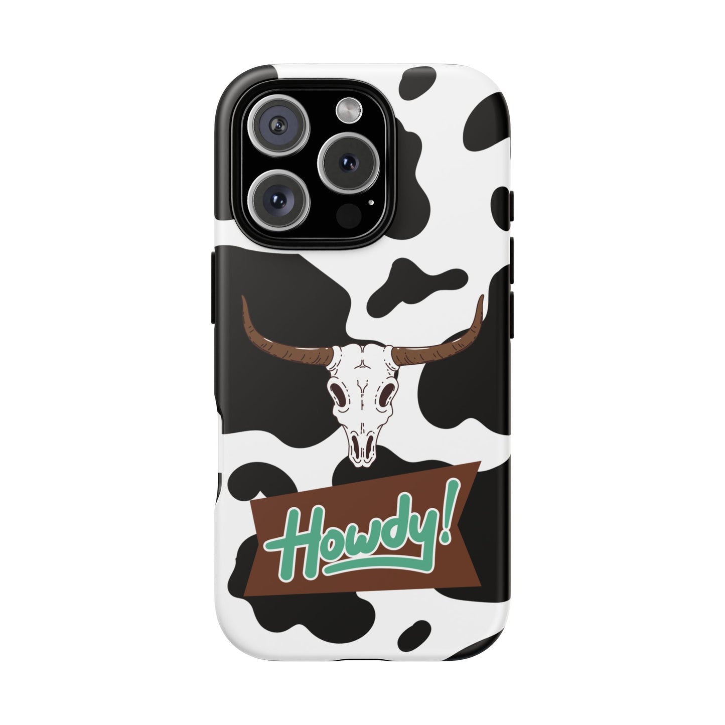 'Howdy Cowhide Skull' - iPhone Case