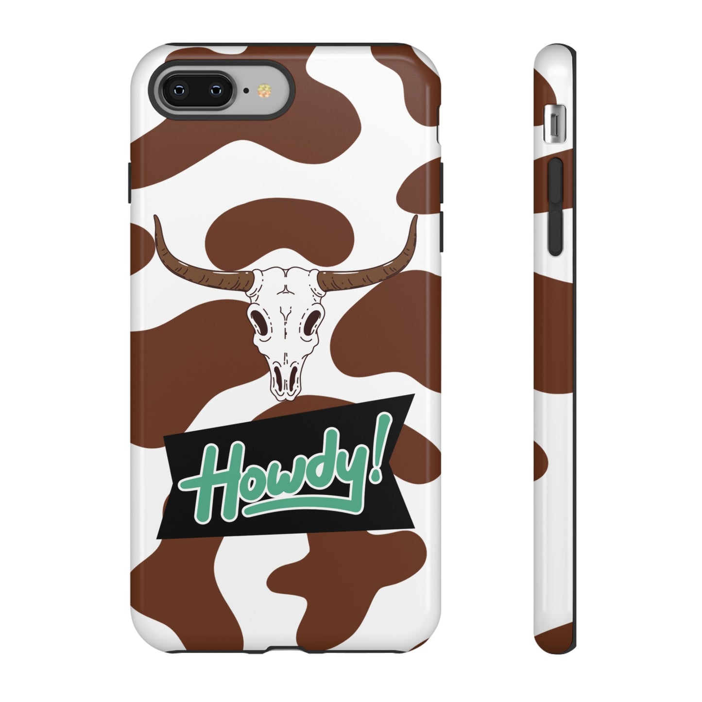 'Howdy Cowhide Skull' - iPhone Case