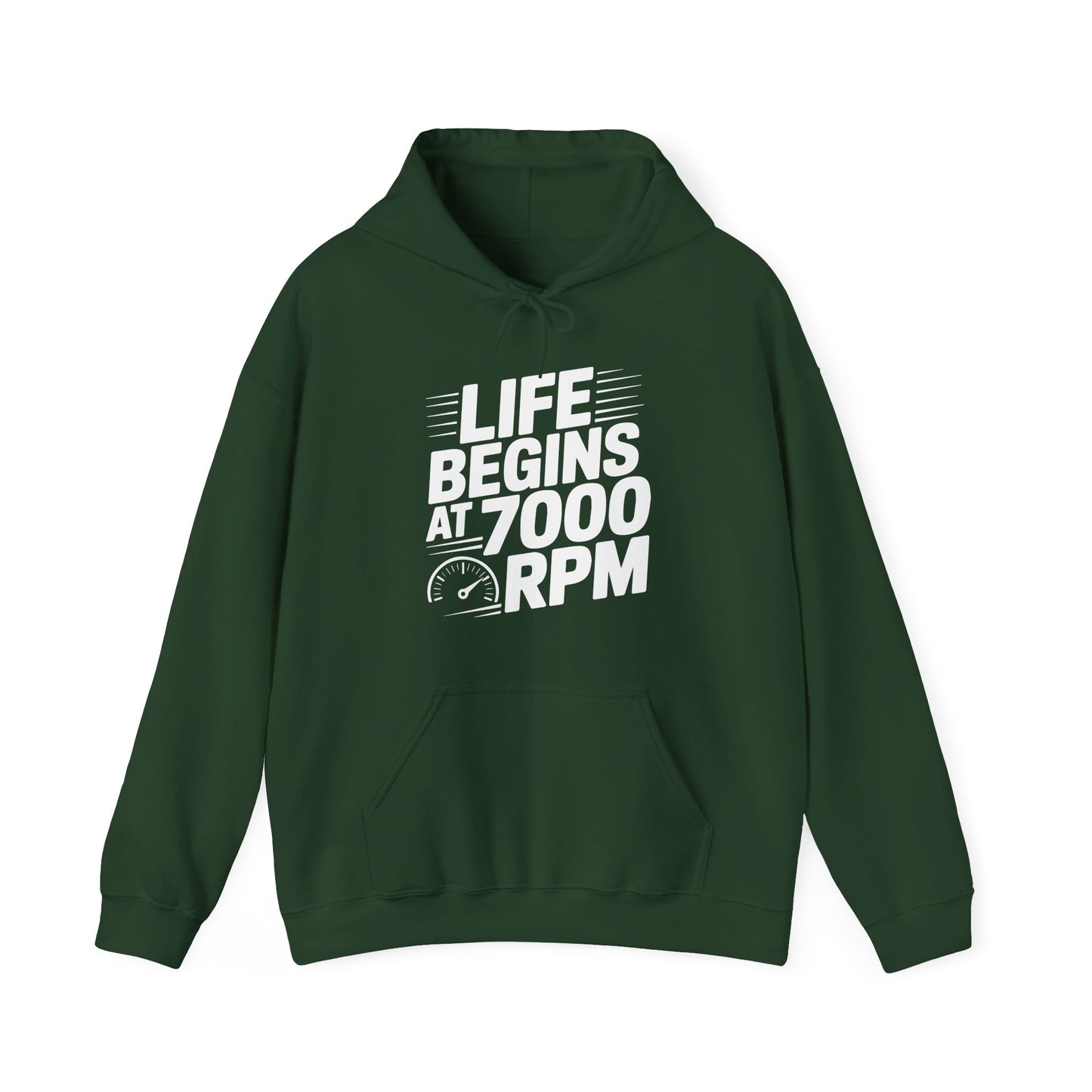 'Life Begins at 7000 RPM' - Muscle Car Hoodie