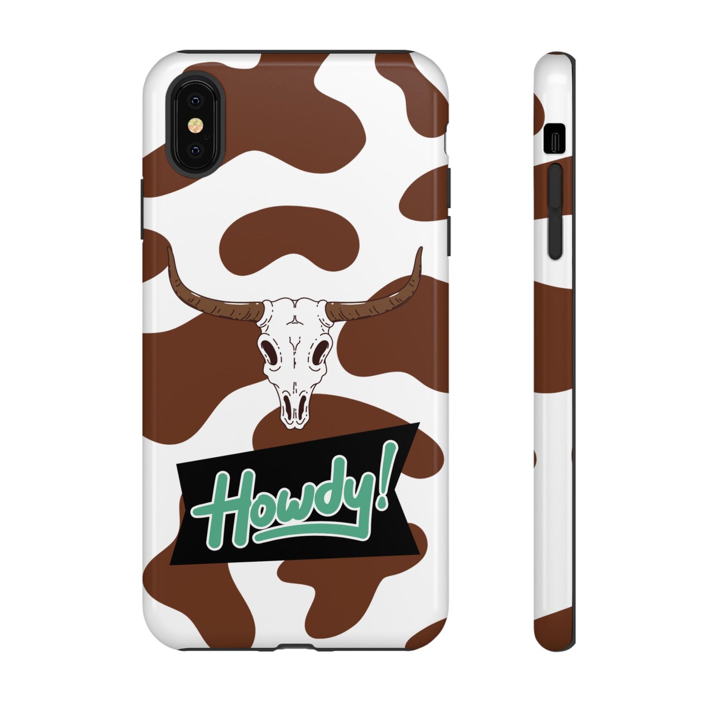 'Howdy Cowhide Skull' - iPhone Case