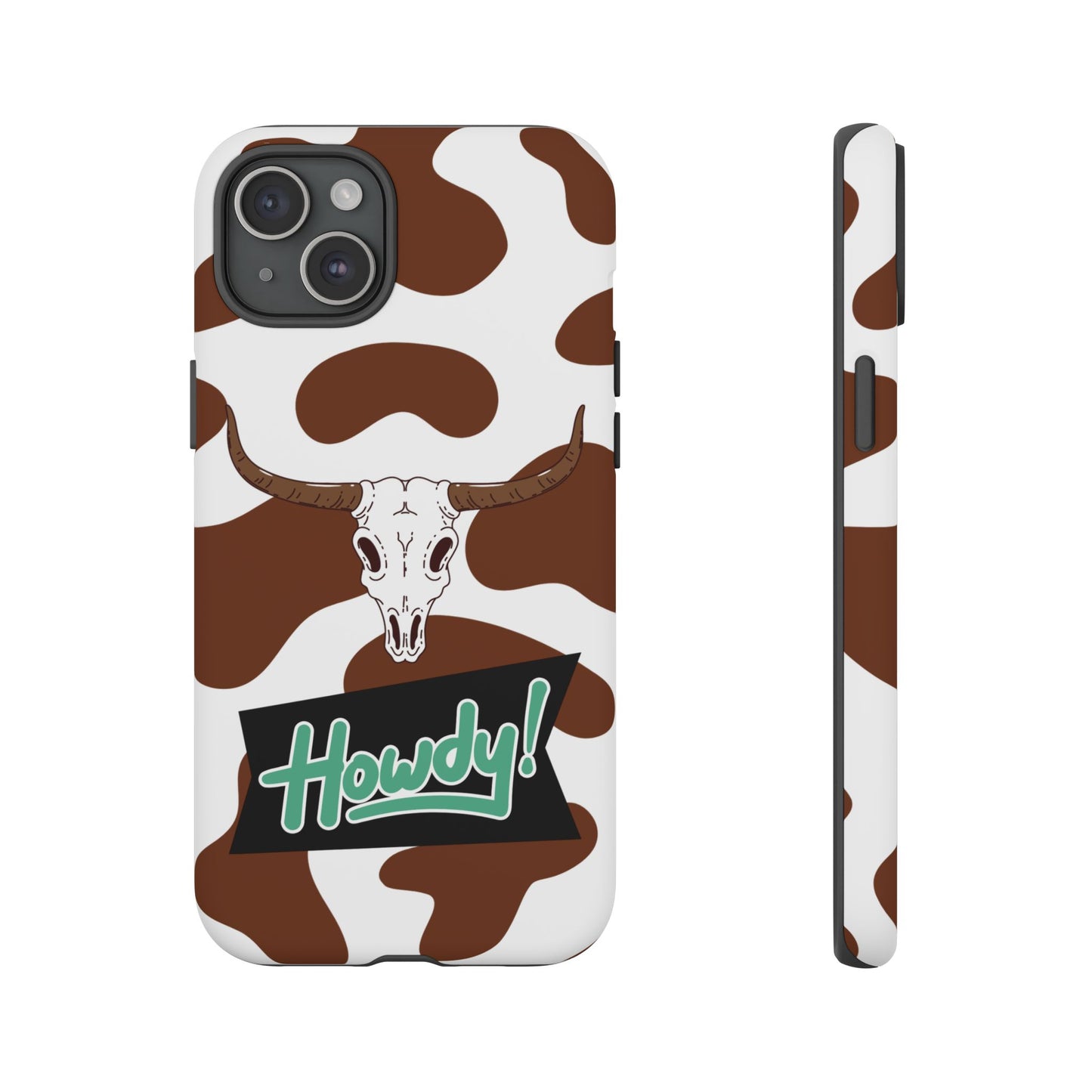 'Howdy Cowhide Skull' - iPhone Case