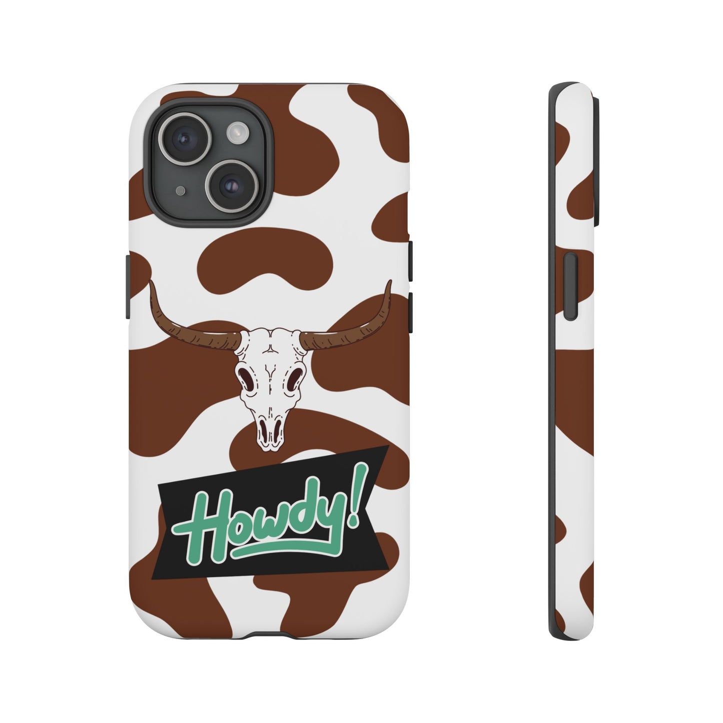 'Howdy Cowhide Skull' - iPhone Case