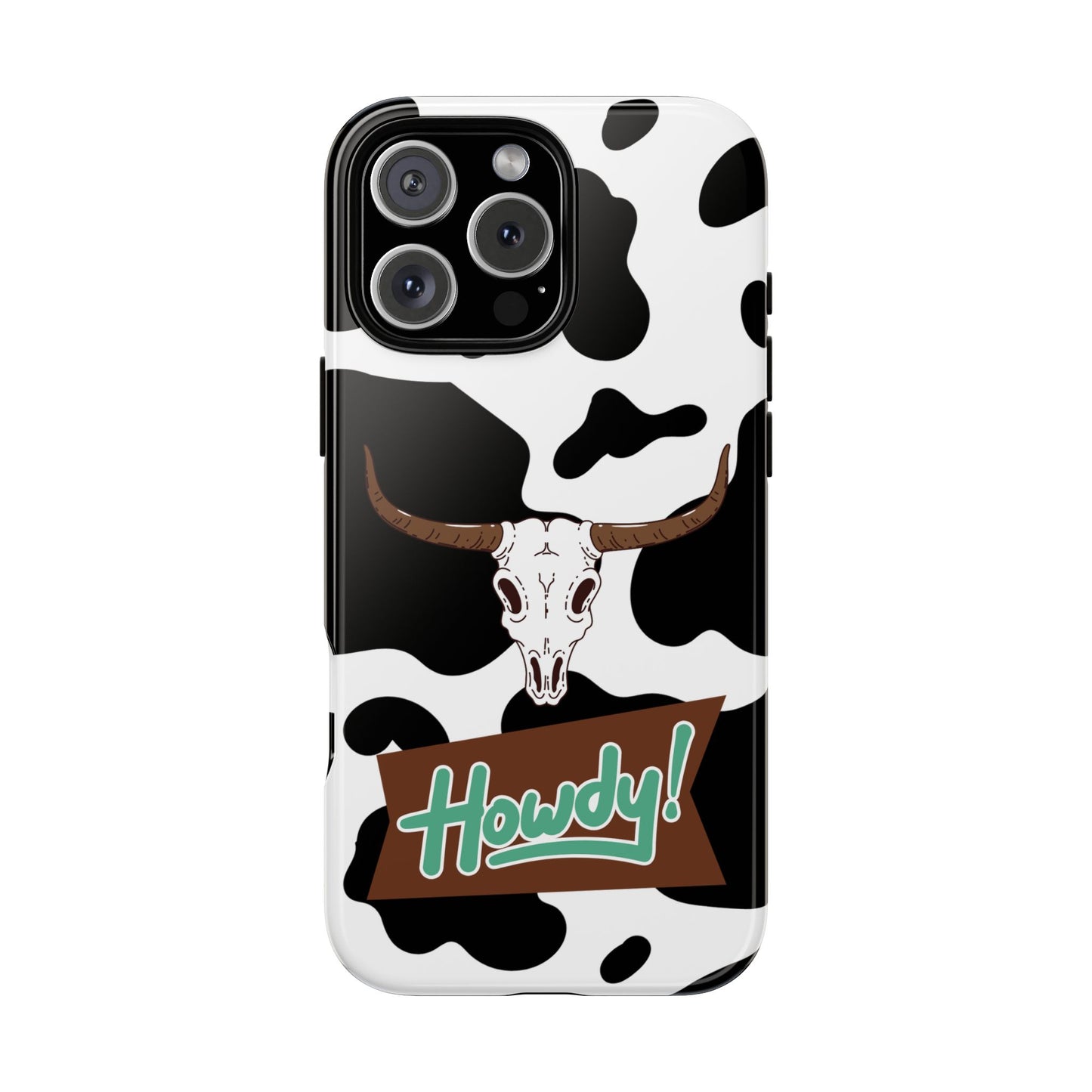 'Howdy Cowhide Skull' - iPhone Case