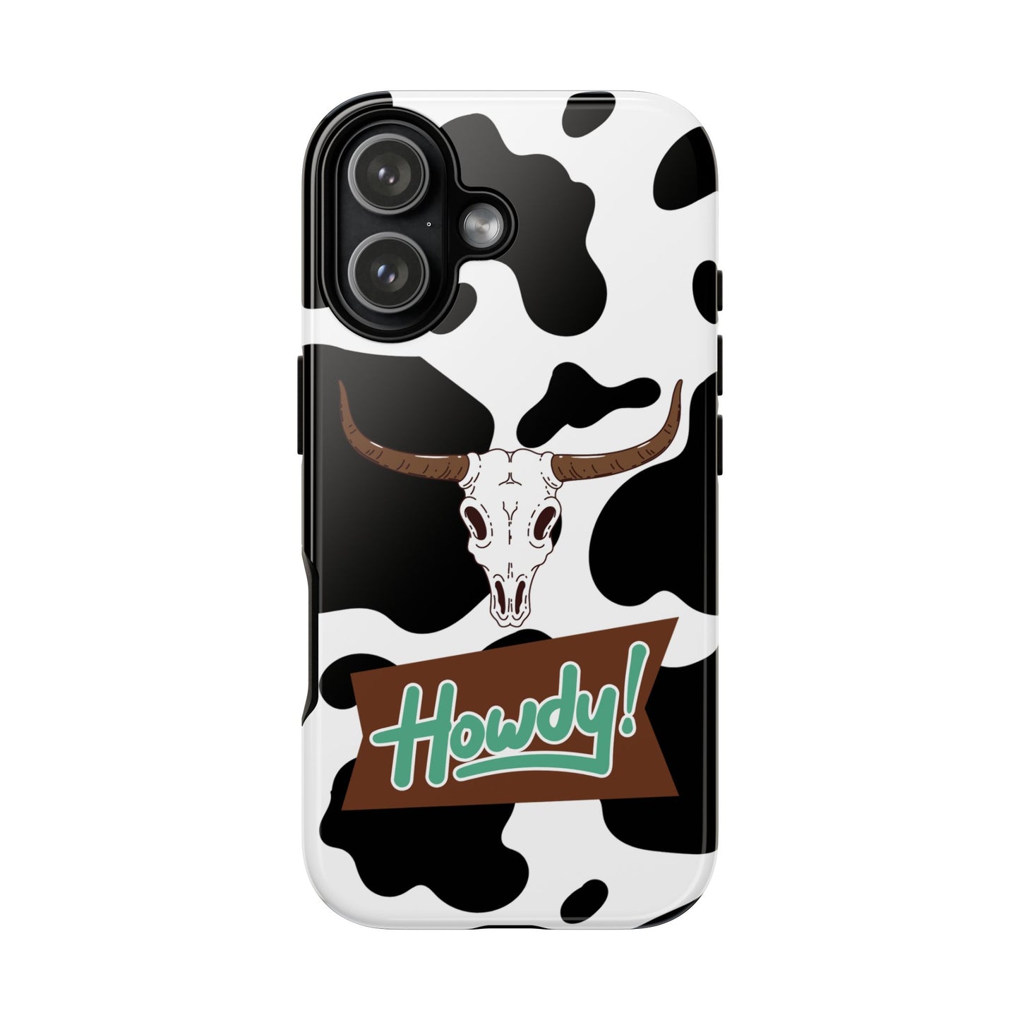 'Howdy Cowhide Skull' - iPhone Case